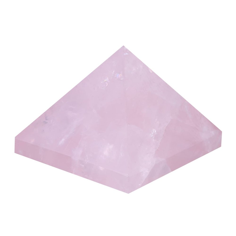 1Pc Crystal Rose Quartz,Rose Crystal Pyramid, Crystal Pyramid Quartz Pyramid Crystal Pyramid Pyramid Crystal Piramide Pyramid Carving Figurines Home Decoration Furnishing