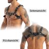 BDSM adult men's PU imitation leather chest strap, sexy punk style waist belt, adjustable buckle style clothing accessories, nightclub clothing, SM carnival party clothing accessories view 3