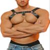 BDSM adult men's PU imitation leather chest strap, sexy punk style waist belt, adjustable buckle style clothing accessories, nightclub clothing, SM carnival party clothing accessories view 4