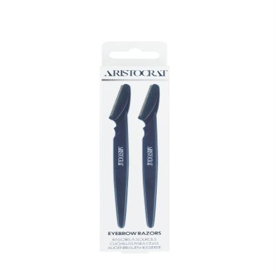Aristocrat Eyebrow Razors Mens Stainless Steel Dermaplaning Blades for Eyebrow, Beard & Facial Hair Grooming, Precision Face Shaver for Men, 2-Pack