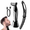 Generico Men's Electric Back & Chest Shaver, Black, Rechargeable, Foil Head, Extended Handle, Practical/Functional Style view 1