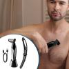 Generico Men's Electric Back & Chest Shaver, Black, Rechargeable, Foil Head, Extended Handle, Practical/Functional Style view 3
