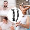 Generico Men's Electric Back & Chest Shaver, Black, Rechargeable, Foil Head, Extended Handle, Practical/Functional Style view 4