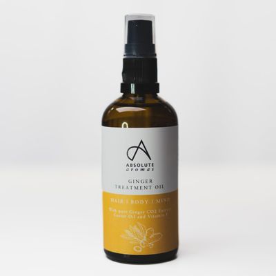 Absolute Aromas | Ginger Hair & Body Treatment Oil - with Pure Ginger CO2, Castor, Sunflower & Almond Oil, 100ml