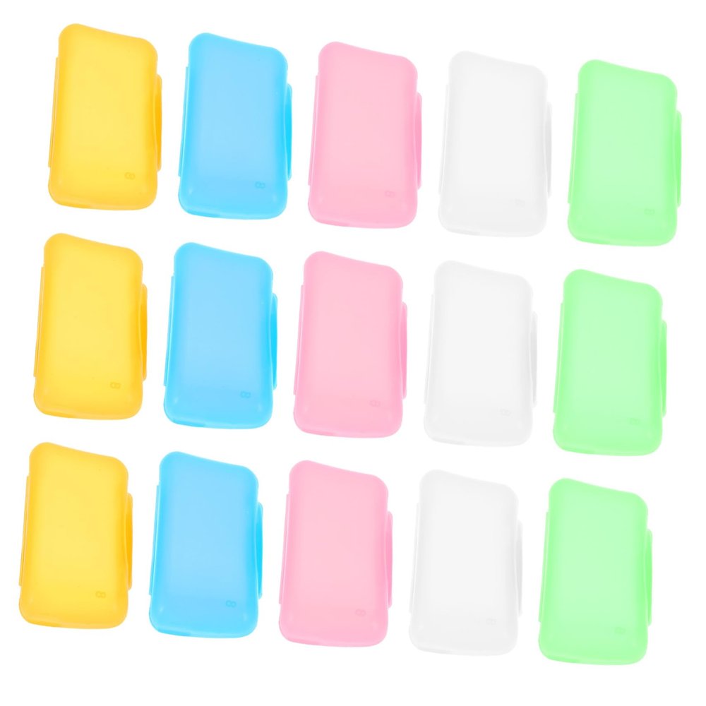 WOONEKY 100pcs Mixed Color Toothbrush Covers and Travel Toothbrush Caps Portable Protective for Oral Hygiene and Travel Storage