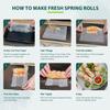 Soeos Rice Paper, White Rice Paper Wrappers, 1 Pack, 34 Sheets-Fresh Spring Roll Wrappers & Dumplings, Non-GMO, Gluten-Free, Low Carb, Vietnamese Rice Wraps (Square, 22cm) view 2