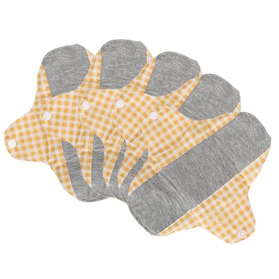 5pcs Reusable Cotton Pad for Female Leak Proof Washable High Absorption Cloth Menstrual Pads (20 * 23CM)