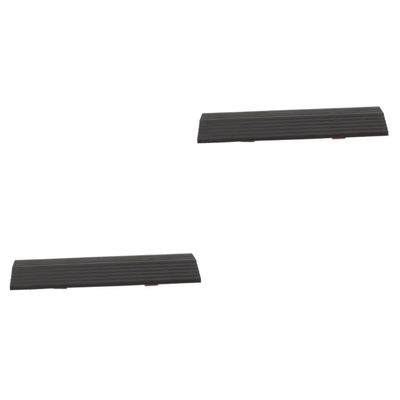 minkissy 2pcs Rubber Slope Ramp Black Door Ramp Home Accessory Indoor House for Wheelchair Anti-slip Design