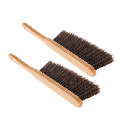 ABOOFAN 2pcs Wood Handle Bed Cleaning Brush Dusting Brush Gray Tapered Bristles Household Cleaning Tool for Carpets and Surfaces