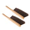 ABOOFAN 2pcs Wood Handle Bed Cleaning Brush Dusting Brush Gray Tapered Bristles Household Cleaning Tool for Carpets and Surfaces view 1