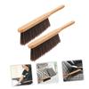 ABOOFAN 2pcs Wood Handle Bed Cleaning Brush Dusting Brush Gray Tapered Bristles Household Cleaning Tool for Carpets and Surfaces view 3