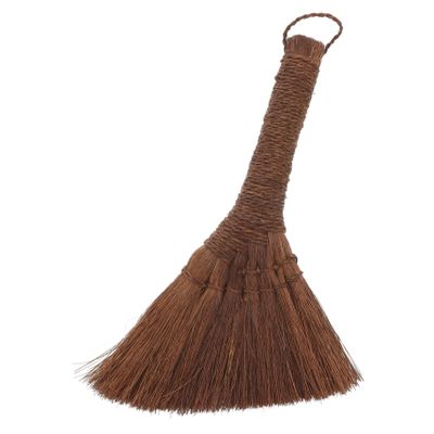 CIYODO Cleaning Broom Natural Palm Broom for House Use Stiff Bristles Indoor Compact