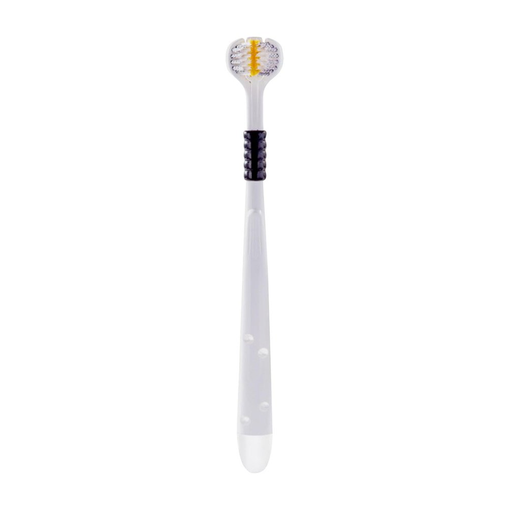 3 Head Toothbrush | Sensory Bristle Travel Toothbrush | Soft Bristles Toothbrush, Three Bristle Travel Toothbrush, Toothbrush with Angled Bristles for Gum Travel