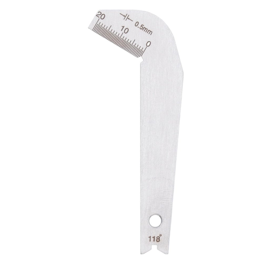 0.5mm Accuracy Stainless Steel Drill Bit Sharpening Gauge 118 Angle Tool for Wood Metal