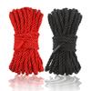 2-Pack Soft Braided Twisted Silk Rope Durable Thick Rope Skin Friendly Smooth Rope 10 Meters/32 Feet 8MM Multipurpose Protecting Ending Decorative Twisted Long Satin Rope DIY Craft view 1