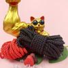 2-Pack Soft Braided Twisted Silk Rope Durable Thick Rope Skin Friendly Smooth Rope 10 Meters/32 Feet 8MM Multipurpose Protecting Ending Decorative Twisted Long Satin Rope DIY Craft view 4