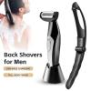 Back Shavers for Men, Body Shaver with Adjustable Extreme Reach Handle, Body Groomers Men's Electric Back Shaver with Charging Base, Wet Dry Use Back Groomer view 2