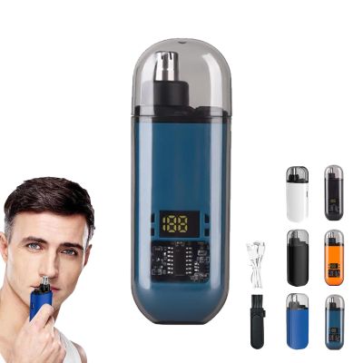 Konica Nose Hair Trimmer,Portable Nose Hair Trimmer for Men,2 in 1 Nasal Hair Cutter,IPX7 Waterproof, Rechargeable, Travel Size, USB-C Charging Nose Trimmer for Men and Women, (Blue)