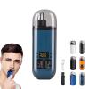 Konica Nose Hair Trimmer,Portable Nose Hair Trimmer for Men,2 in 1 Nasal Hair Cutter,IPX7 Waterproof, Rechargeable, Travel Size, USB-C Charging Nose Trimmer for Men and Women, (Blue) view 1