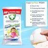 Anti-Bacterial Food Wipes, Disinfectant, Food Cleaning and Sanitizing Wipes 2 Packs of 140 Wipes view 3