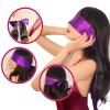 4 Set,2 Pcs Soft Binding Ropes,2 Pcs Blindfold,Silk Satin Blind fold Eye Mask for Sleeping Games,Skin Friendly for CosplayPink Purple view 3
