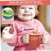 Adult Sippy Cup 260ml Spill Proof Cups Elderly No Spill Cups with Handles Feeding Cup with Lid and Straw Hospital Cup for Adults Elderly Maternity Drink Water Porridge Soup view 3