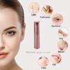Facial Hair Remover for Women,Mini Face Hair Trimmer,USB Rechargeable Women's Facial Shaver, Painless Lady Shavers for Women for Face Hair, Upper Lips, Peach Fuzz, Bikini Body(Rose Gold) view 3