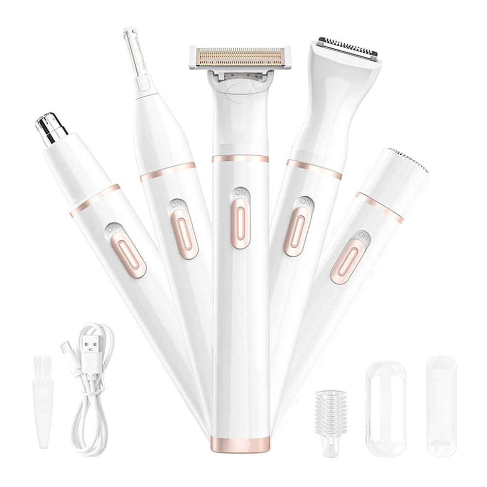 4 In1 Electric Epilator, Minimalist Beauty Design, 3D Floating Net, Full Body Wash Trimmer with 350mAh Built in Lithium Battery, for Men Women