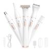 4 In1 Electric Epilator, Minimalist Beauty Design, 3D Floating Net, Full Body Wash Trimmer with 350mAh Built in Lithium Battery, for Men Women view 1