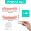 Instant Veneers Dentures 1 Pair Temporary Tooth Filling Dentures, Clip in Veneers Teeth Adjustable Top And Bottom, Teeth Straightening Kit Fake Teeth Covers The Missing Tooth for Men Women view 3