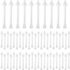 100 Pcs Nose Wax Sticks Dual-End Nasal Wax Spatulas Strips Facial Wax Spatulas for Nose Eyebrow Facial Hair Cleaning (50) view 1