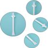 100 Pcs Nose Wax Sticks Dual-End Nasal Wax Spatulas Strips Facial Wax Spatulas for Nose Eyebrow Facial Hair Cleaning (50) view 2