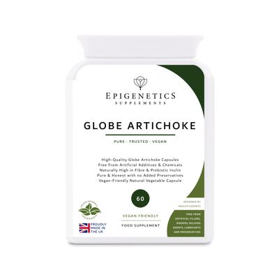 Globe Artichoke | High Strength 395mg Globe Artichoke | Nutrient Rich | 60 Vegan Capsules UK Made | 1 Capsule Daily (2 Month Supply)