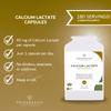 Calcium Lactate | Calcium 60mg Pure Capsule | Bone & Skeletal Health | 180 Vegan Capsules UK Made | 1 Capsule Daily (6 Month Supply), Natural Ingredients view 3