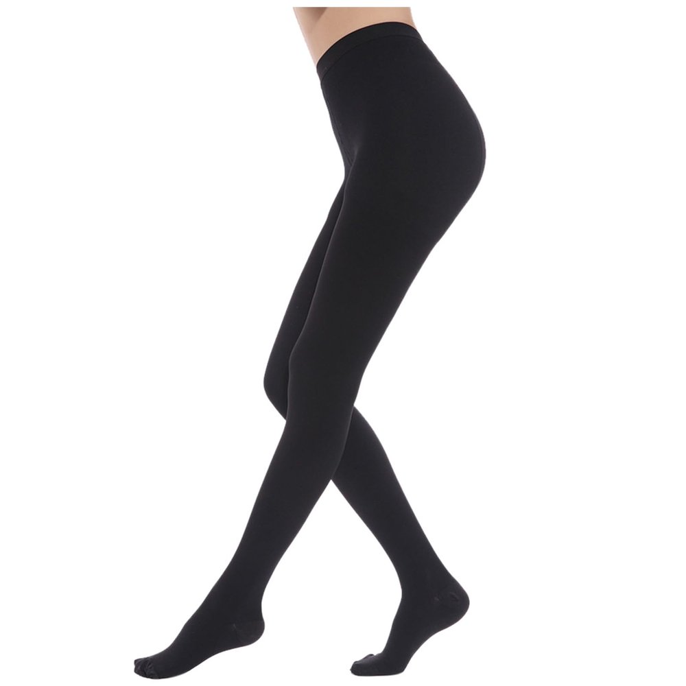 Compression Stockings, Tights, Waist High Compression Stockings, 23-32 mmHg, Compression Tights with Closed Tip for Varicose Veins, Post-Operative Recovery, black, XL