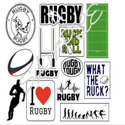 Rugby Edible Icing Sheet A4 Cake Toppers