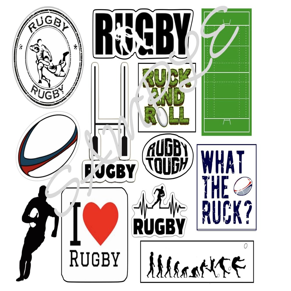 Rugby Edible Icing Sheet A4 Cake Toppers