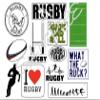 Rugby Edible Icing Sheet A4 Cake Toppers view 1