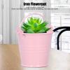 10PCS Small Metal Buckets Tin Bucket Containers Decorative Buckets with Handle Flower Pot for Party Wedding Decorations Easter 4 * 5.5 * 6in (4 * 5.5 * 6 inch) view 4