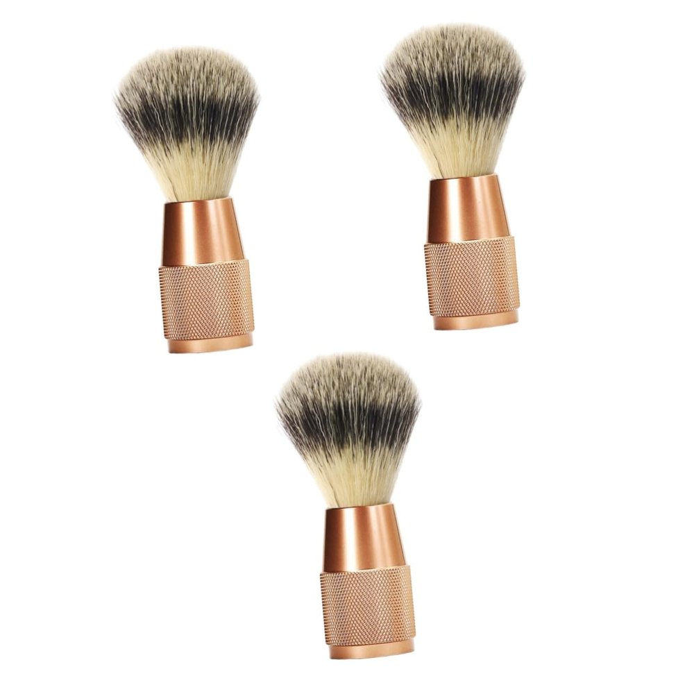 Beaupretty 3pcs Small Nylon Beard Brush Soft Bristles for Travel Men Grooming Shaving Barber Neck Duster Brush