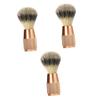 Beaupretty 3pcs Small Nylon Beard Brush Soft Bristles for Travel Men Grooming Shaving Barber Neck Duster Brush view 1