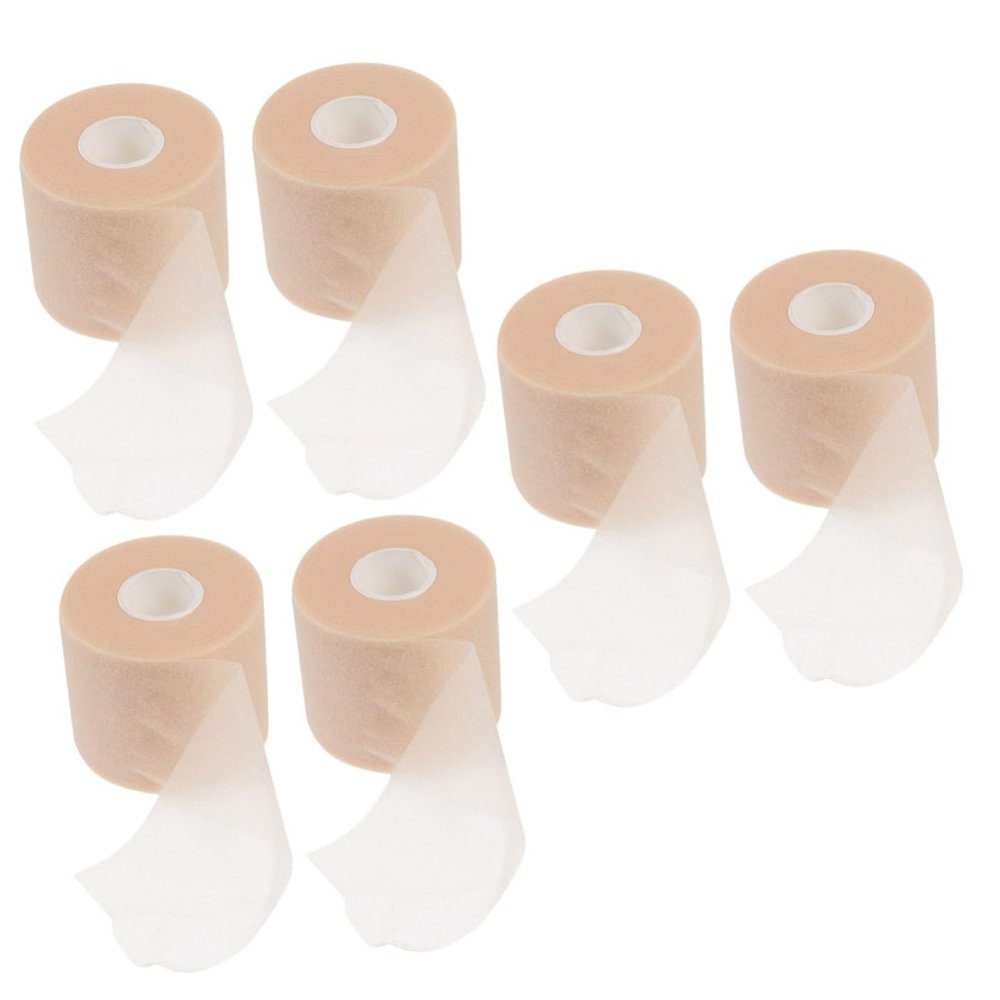 minkissy 6rolls Kinetic Tape Slip Prevention Sponge Sports Wrap Tape for Skin Elastic Sports