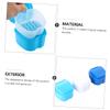 COLLBATH Denture Case with Strainer 3pcs Set, Non-Toxic Plastic Retainer and False Tooth Storage Boxes in White, Light Blue, Dark Blue for Oral Care and Travel Use view 4