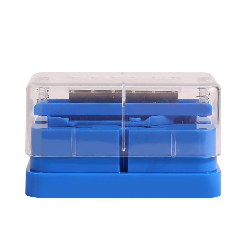 Pill Cutter, Rectangular Plastic Pill Dispenser Adjustable Tablet Splitter for Medicine Vitamin Supplement (Blue)