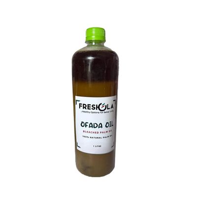 Freshola Ofada (Bleached Palm) Oil - A pack of 2 Bottles(1 Litre Each)|No Additives