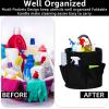 ASelected 17L Cleaning Caddy with Handle Cleaning Caddy Organiser Collapsible Storage Basket Multi Pocket Large Foldable Bucket for Indoor and Outdoor, Easy to Clean and Carry (Black) view 2