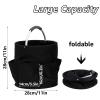 ASelected 17L Cleaning Caddy with Handle Cleaning Caddy Organiser Collapsible Storage Basket Multi Pocket Large Foldable Bucket for Indoor and Outdoor, Easy to Clean and Carry (Black) view 4