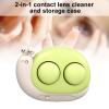 Dorugage Lens Cleaner Case,2 in 1 Electric Lens Washer, Compact Lens Case | Soft Lens Holder Travel Case, Portable Storage Box for Home and Travel view 3