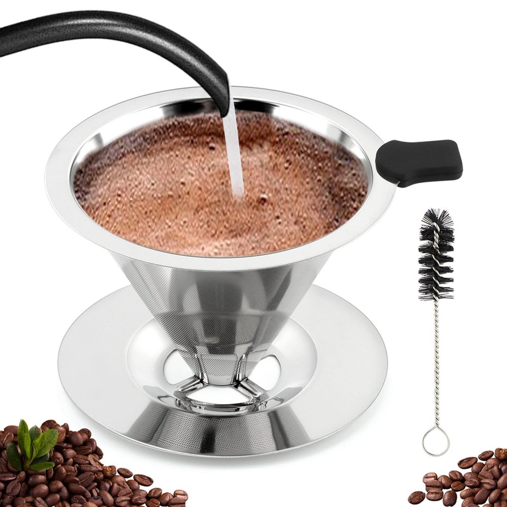 Pour Over Coffee Dripper With Cleaning Brush (1-2cup-160ml)