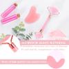 2 PCS Gua Sha Stone,Guasha Tool Face,Jade Roller Massage Skin,Face Rollers for Women,Facial Roller Relieve Firming Fine Lines,Rose Quartz Gua Sha Set Present for Beauty Enthusiasts view 3